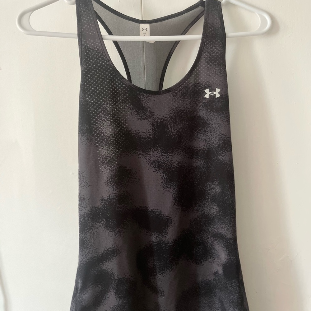 Under Armour Women's Pattern Black and Grey Tank Top